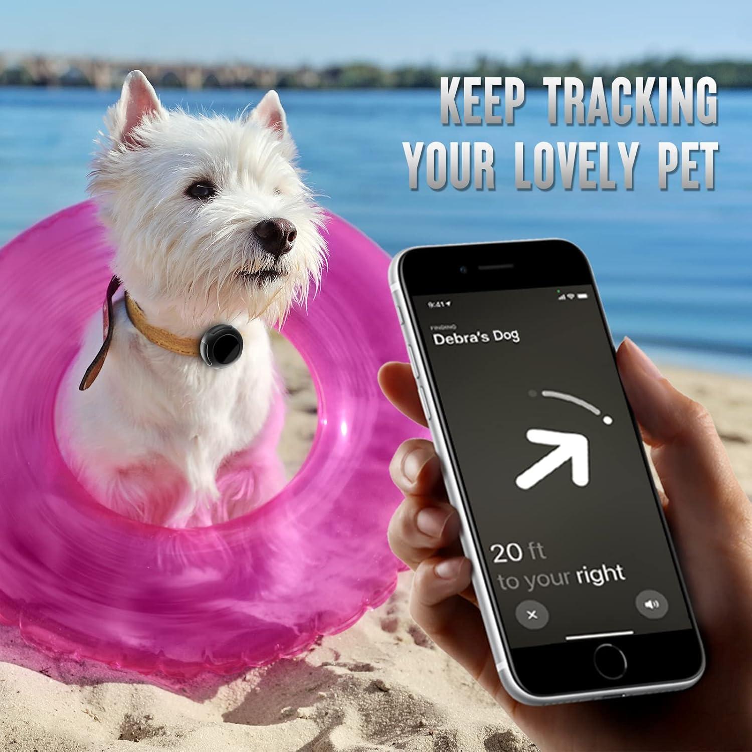 image:imageWaterproof Airtag Dog Collar Holder  2pack UltraDurable Plastic Pet Collar Case for Apple Airtags AntiLost Air Tag Case for Dogs Cats Collar3 Sizes of Buckles to Fits Most CollarsBlackBlackBlackBlack