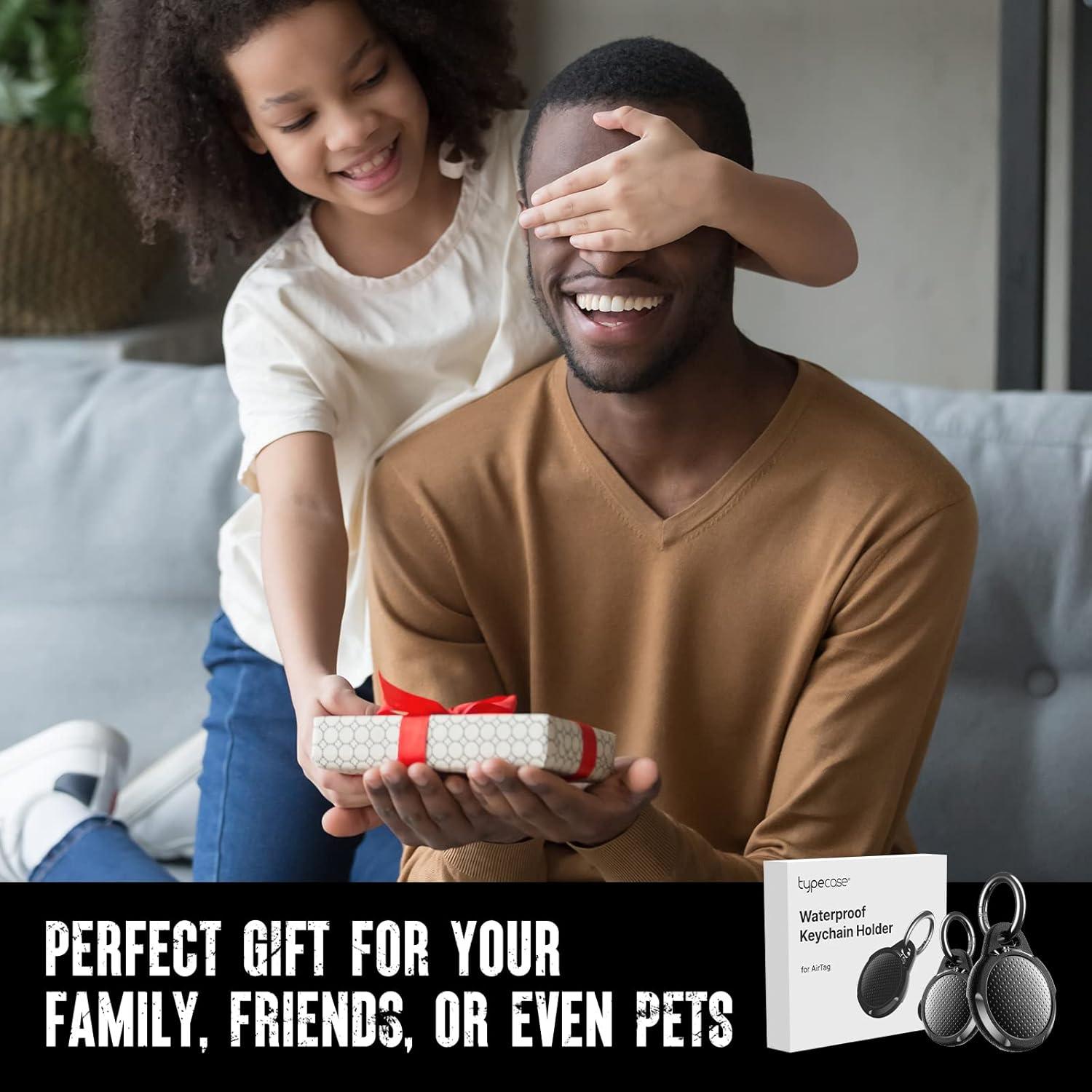 image:imageWaterproof Case for Airtag 2 Pack Air tag Keychain Holder Compatible with Apple AirTags Durable AntiScratches Protective Case with KeyringStrap for Luggage Backpack Dog Collar BlackCarbon Black2 Pack