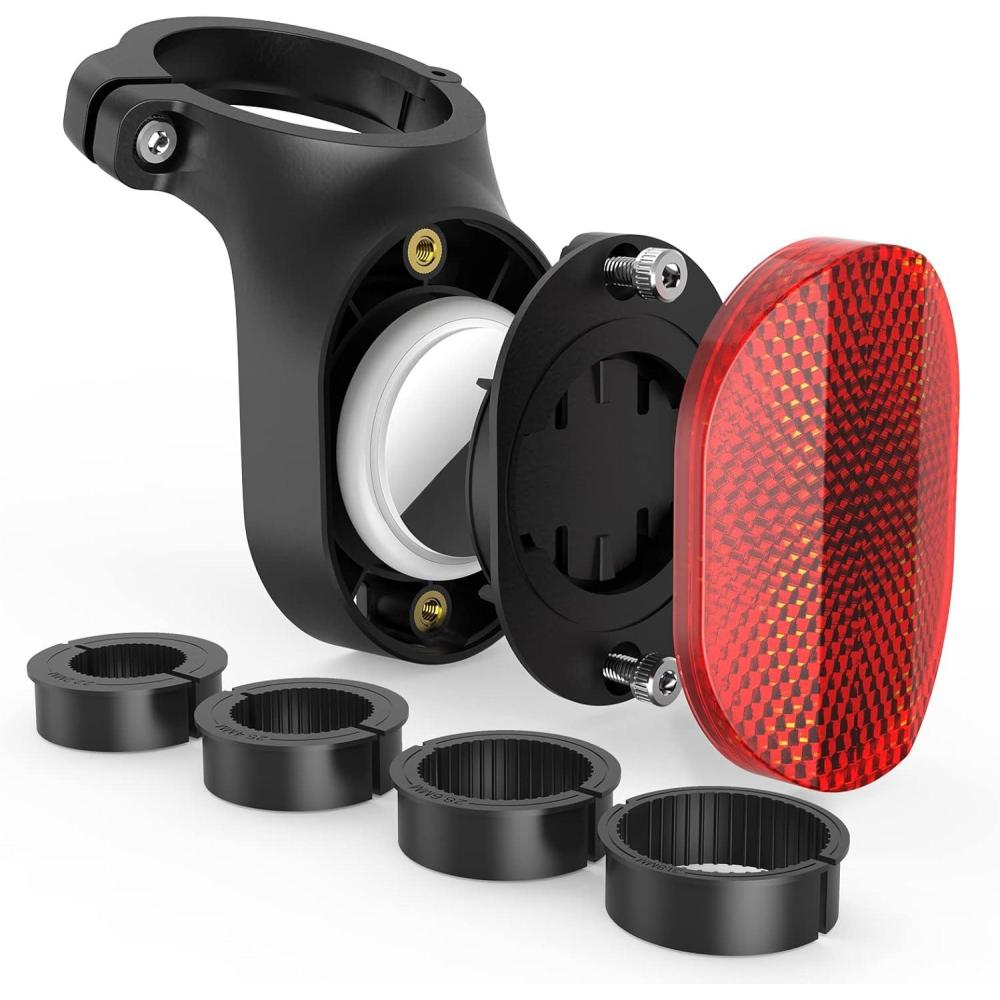 image:imageAirtag Bike Mount Hidden Bicycle Seatpost Mount Compatible with Apple Airtags amp Garmin Varia AntiTheft Air tag GPS Tracker Bike Reflector Holder for Mountain Bikes Electric Bicycle and ScooterBlack1pack