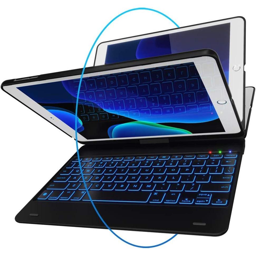 image:imageiPad Keyboard Case for iPad 2018 6th Gen  2017 5th Gen  iPad Pro 97  iPad Air 2 amp 1  Thin amp Light  360 Rotatable  WirelessBT  Backlit 10 Color  Case with Keyboard Black