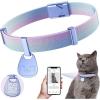 image:imageCat Collar with Name Tag Breakaway Kitten Collars with QR Code ID Tag for Girl Boy Cats Ultra Soft amp Elastic Adjustable 612 Cat Collar with Break Away Safety Buckle Iridescent