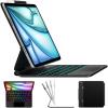 image:imagetypecase Edge Keyboard Case for iPad Air 11inch M3 2025  M2 2024amp iPad Pro 11 inch 4th3rd2nd1st GenMagic Keyboard for Air 5th4th GenMultiTouch Trackpad 11 Colors BacklightBlack