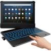 image:imagetypecase Touch Keyboard for Kindle Fire HD 10 amp HD 10 Plus 2021 11th Generation  Touchpad  360 Rotatable  Wireless  10 Colors Backlight  Compatible with Prestige Elite 10QS  Black
