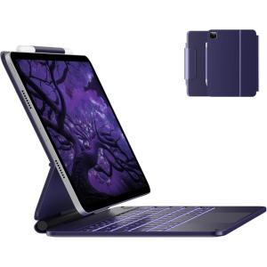 typecase Edge Keyboard Case for iPad Air 11-inch(M3/M2, 2025/2024), iPad Pro 11-inch(4th/3rd/2nd/1st Gen) & iPad Air 10.9-inch 5/4th Gen, Floating Magnetic Stand,Multi-Touch Trackpad,Midnight Amethyst(Midnight Amethyst)