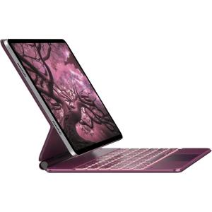 typecase Edge Keyboard Case for iPad Air 13-inch(M3/M2, 2025/2024) & iPad Pro 12.9″(6th/5th/4th/3rd Gen), Magic Keyboard with 11-Color Backlight, Multi-Touch Trackpad, Pencil Holder, Midnight Amethyst(Raspberry)