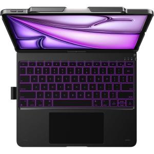 typecase Keyboard Case for iPad Air 13-inch: Multi-Touch Trackpad – 360° Rotatable – 11-Colors Backlit – Wireless Cover with Pencil Holder for iPad Air 13 (M3, 205/M2, 2024) – Dark Black(Dark Black)