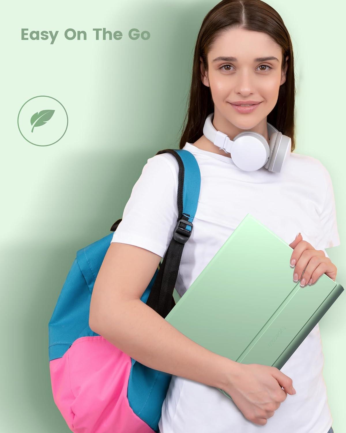 image:imagetypecase Folio Keyboard Case for iPad 10th Gen 109 inch 2022 and iPad 11th A16 2025 Magnetic Wireless Detachable Keyboard 7Color Backlight Thin amp Light Pencil Holder  Matcha Green Matcha Green