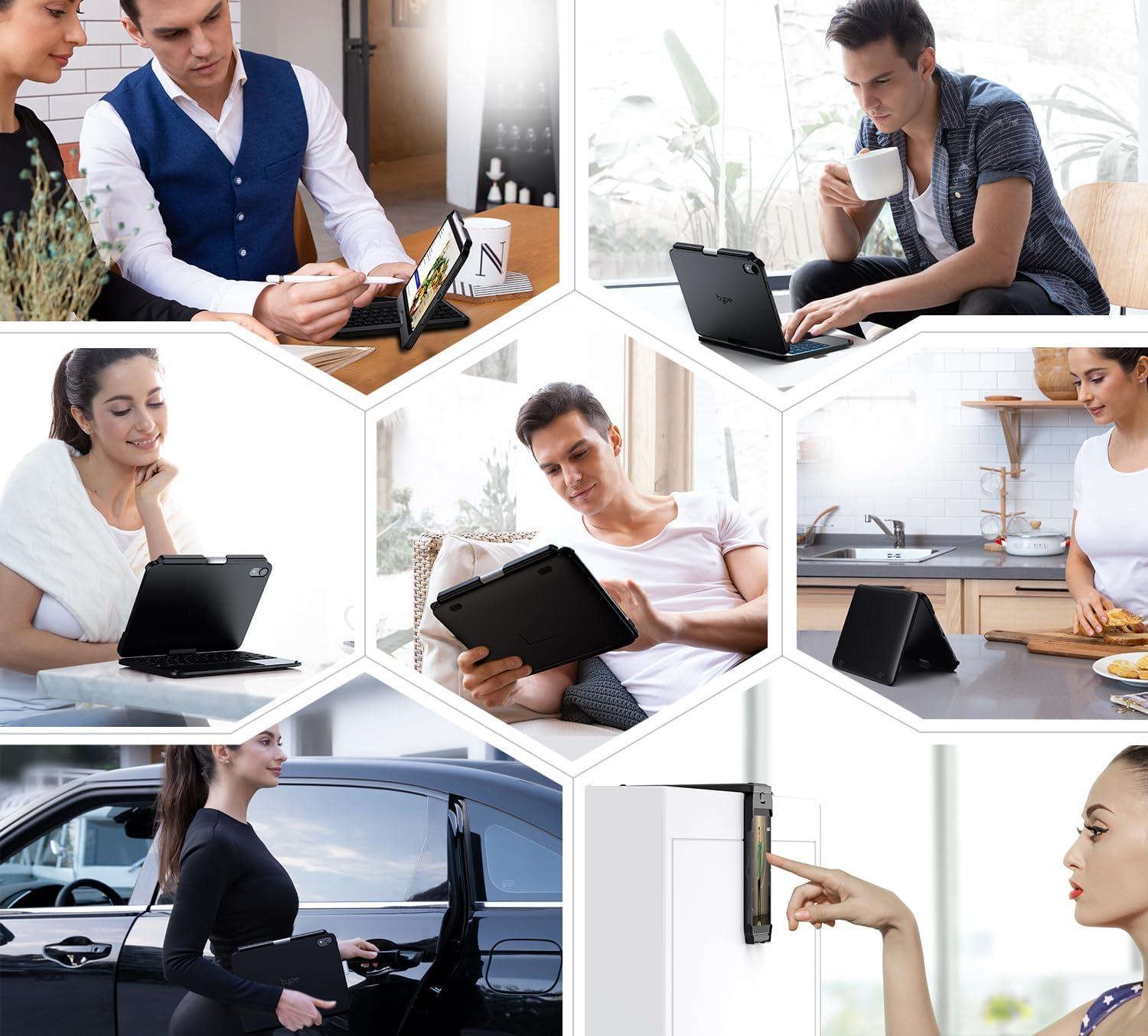 image:imagetypecase Keyboard Case for iPad mini 7 2024 amp Mini 6 2021  Wireless Case with Keyboard for iPad mini 7th 6th Generation 83  11 Colors Backlit Keyboard Cover with Trackpad  BlackBlack