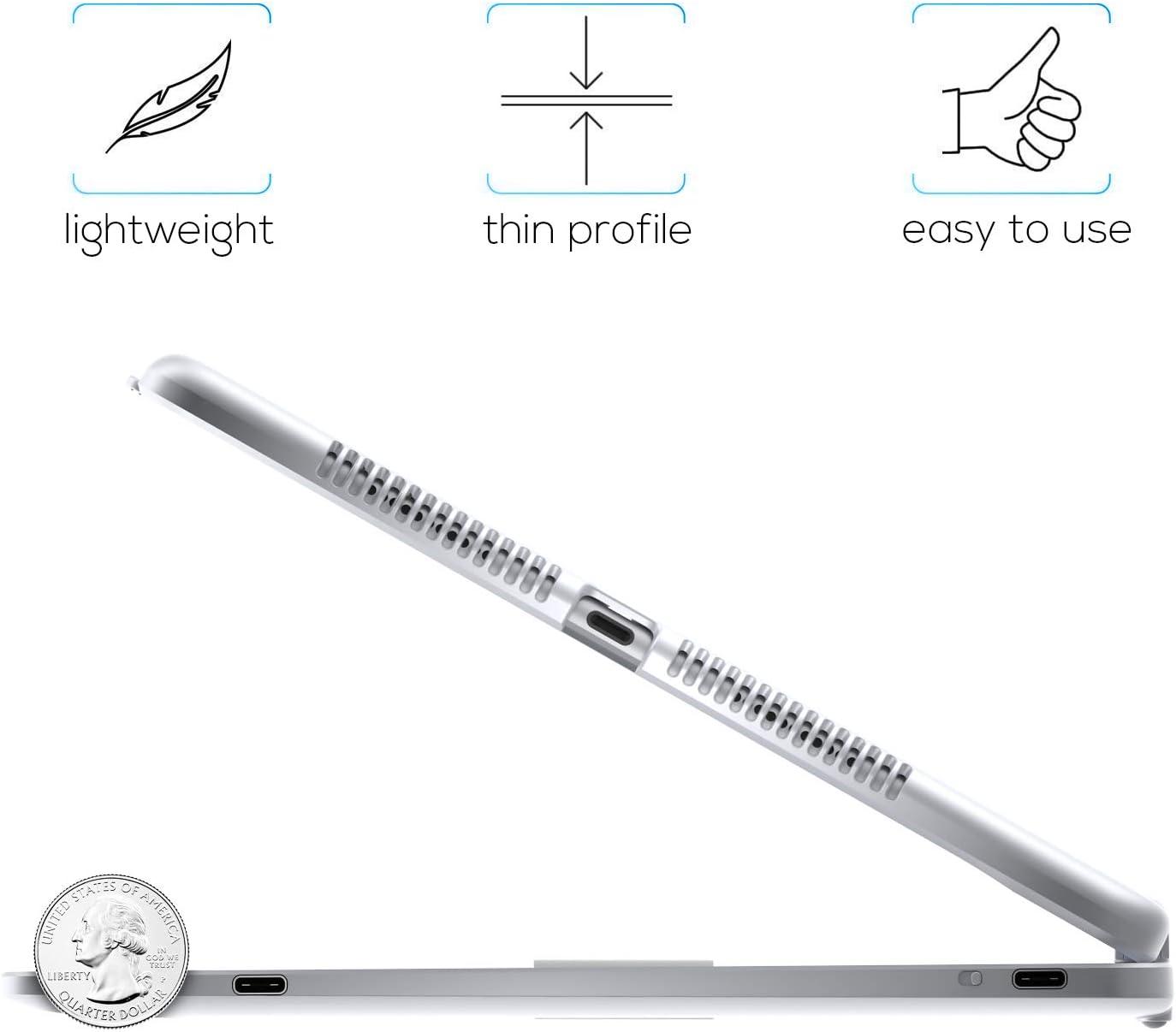 image:imagetypecase Touch Case with Keyboard for iPad 9th Generation 102 2021 MultiTouch Trackpad 10 Color Backlight 360 Thin amp Light  iPad 8th Gen 2020 7th Gen 2019 Air 3 Pro 105 SilverSilver