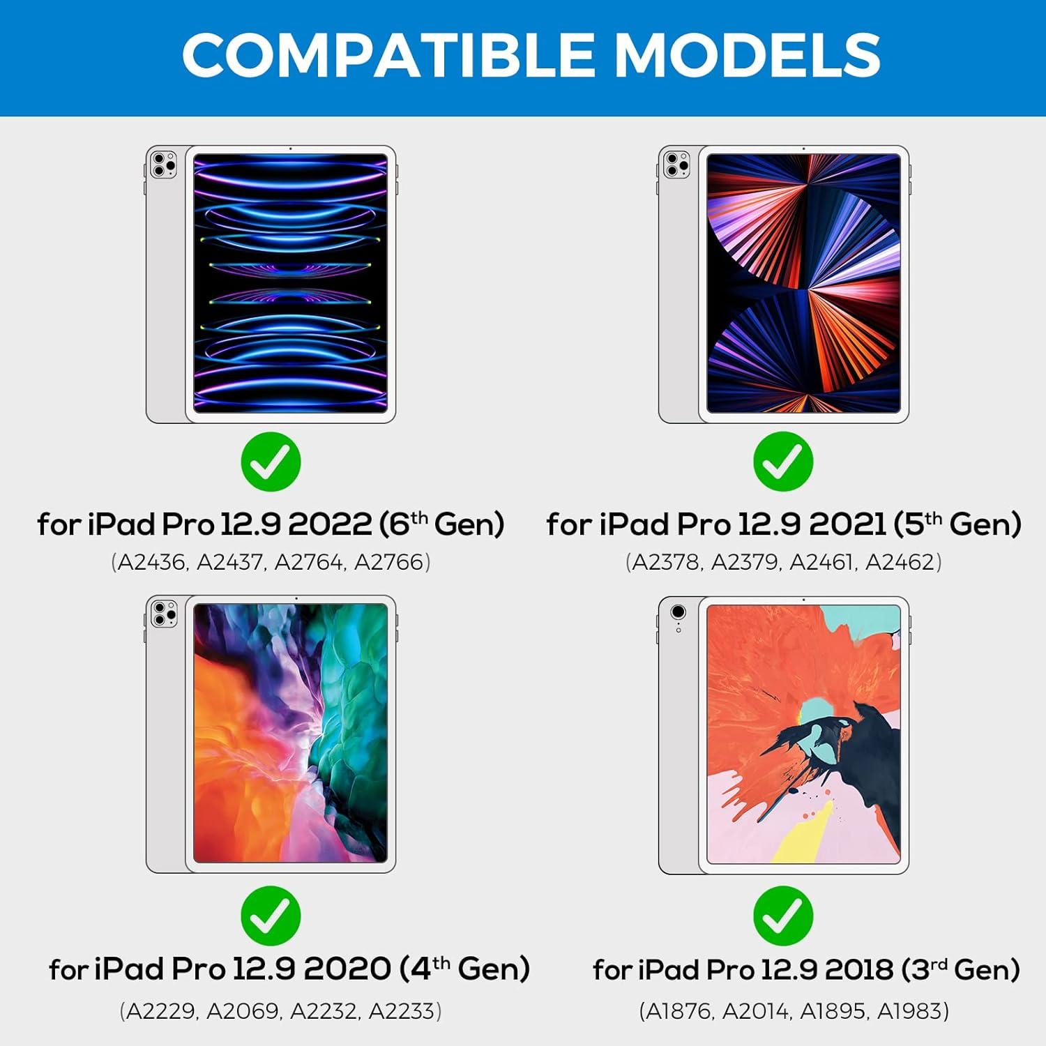 image:imagetypecase iPad Pro 129 Case with Keyboard  20226th Generation  Thin amp Light Touchpad Keyboard Case with 10 Colors Backlight amp Pencil Holder for iPad Pro 129 5th4th3rd Gen  Jet Black