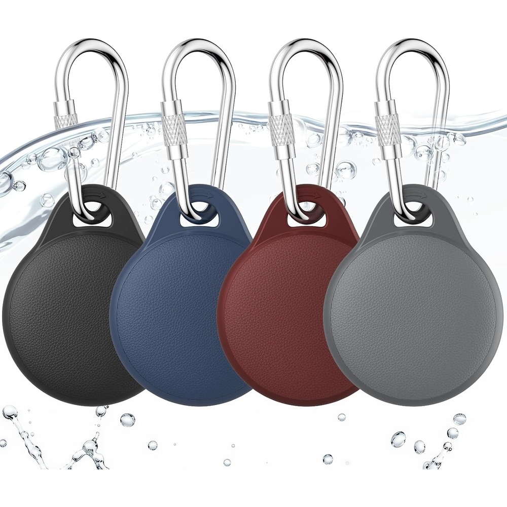 image:imageAirTag Holder for Apple AirTag 2nd amp 1st Gen 4 Pack Airtag Keychain Case Airtag Holder AntiLost Waterproof amp Shockproofamp AntiScratch TPU Air Tag Case for Kids Pets Keys Luggage BackpacksBlackNavy BlueWine RedGray