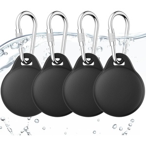 AirTag Holder for Apple AirTag 2nd & 1st Gen, 4 Pack Airtag Keychain Case | Airtag Holder Anti-Lost, Waterproof & Shockproof& Anti-Scratch TPU Air Tag Case, for Kids, Pets, Keys, Luggage, Backpacks(Black/Black/Black/Black)