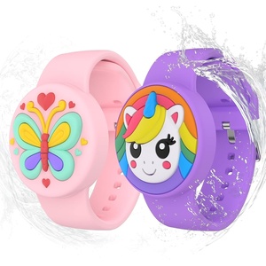 Waterproof Air tag Bracelets for Kids (2 Pack) – Soft Silicone Hidden Air tag Wristband – Lightweight GPS Tracker Holder Compatible with Apple Airtag Band for Child (White/Dark Blue)(Pink/Purple)