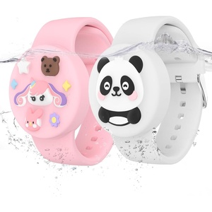 Waterproof Air tag Bracelets for Kids (2 Pack) – Soft Silicone Hidden Air tag Wristband – Lightweight GPS Tracker Holder Compatible with Apple Airtag Band for Child (White/Dark Blue)(Pink/White)