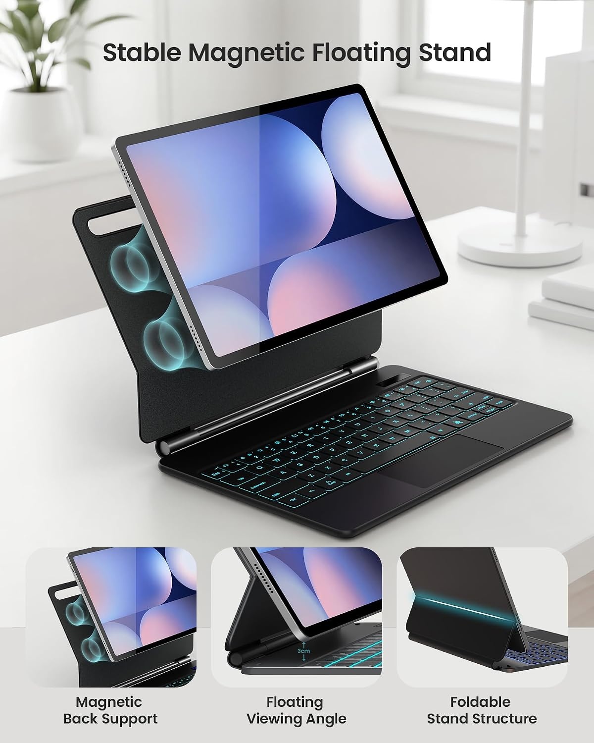 image:imagetypecase Keyboard Case for Galaxy Tab 124inch Trackpad MagneticBlack
